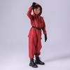 1 Set Jumpsuit with Belt And Gloves for Adults And Children Loose Pockets Zipper Closure One-piece Outfit Cartoon Cosplay Costume