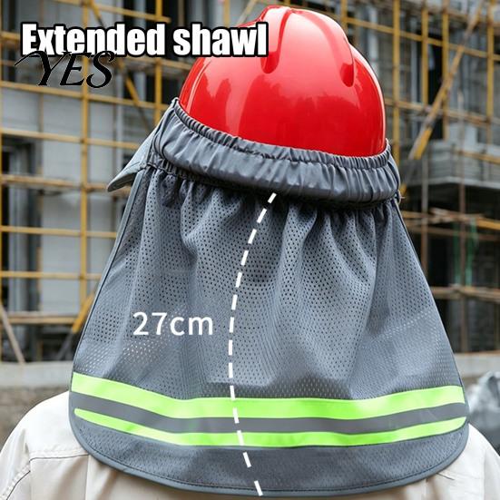 Solar Fan Hard Hat Sun Hat, Neck Shield Shade Full Brim with Fan, Reflective Visor High Visibility for Construction Helmet Accessories
