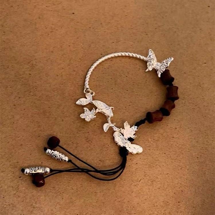 Pendant Exotic Butterfly Bracelet Handwoven From Alloy With Ethnic Flair Women For