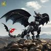 HUIQIBAO 1026 деталей MOC Черный дракон Монстр Строительные блоки серия фильмов животные модель сборка Кубики Игровой набор для детей подарок