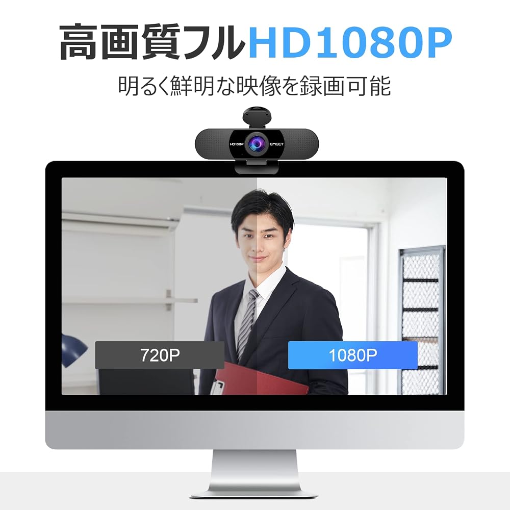 EMEET C960 HD 1080P Webcam 2MP 90° Wide Angle