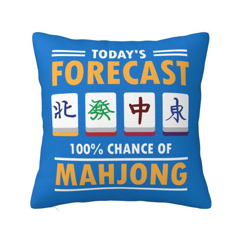 Mahjong Tile Pattern Cushion Cover x cm Polyester Velvet Throw Pillow Case For Sofa Car Seat Decoration Bedding Pillowcase