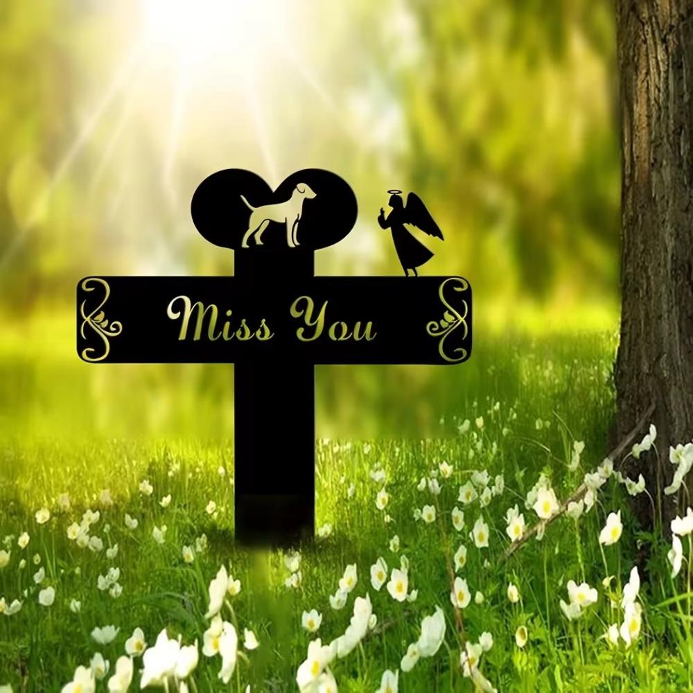 Металлический колышек для собак, садовый колышек, дань уважения, декор для домашних животных, идеальный подарок для сада или двора в память об утрате домашнего животного