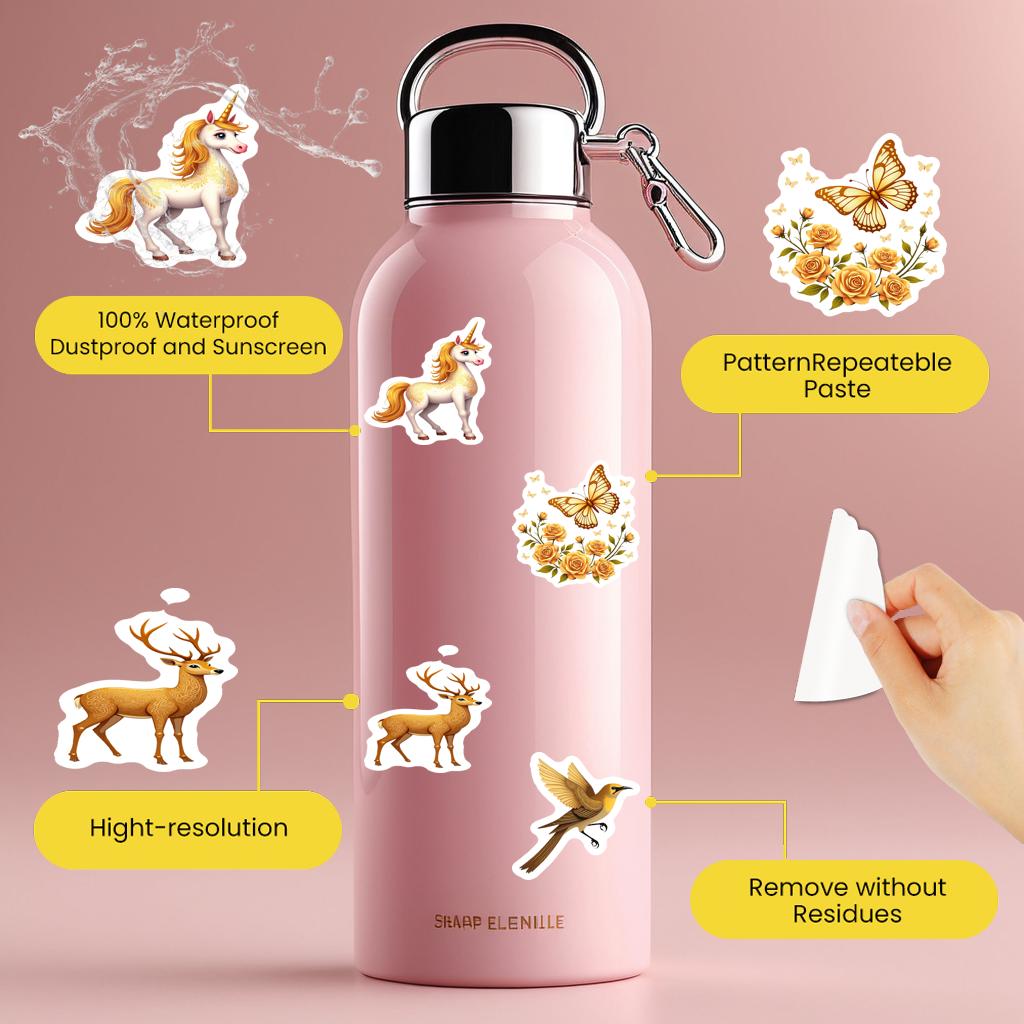35pcs-70pcs Cute Nature Stickers Cartoon Forest Stickers DIY Stickers For Guitar Laptop Helmet Skateboard DIY Phone