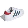 Adidas Neo Breaknet K Synthetic Leather Slip Resistant Durable Low Top Kids Skate Shoes Kids Sneakers White Blue Red GZ7640