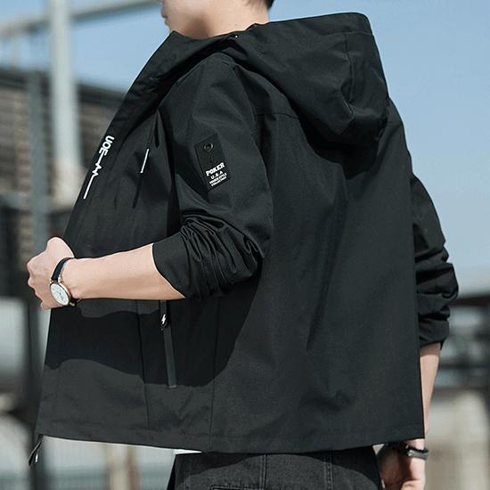 Мужская куртка весна и осень, корейская версия, свободная повседневная рабочая куртка, мужская куртка с капюшоном, модная мужская одежда