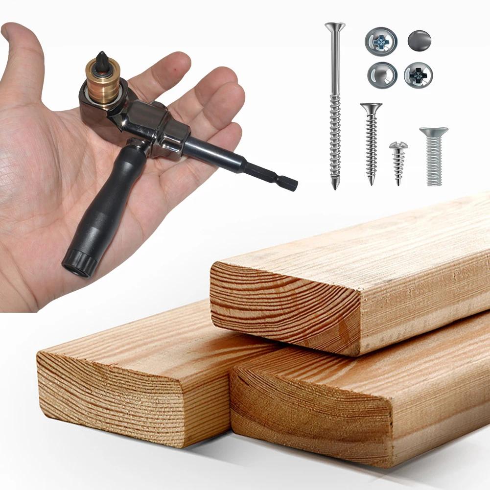 Self-Locking 90 Degree Right Angle Adapter Screwdriver Cornerer Bit Angle Extension Electric Screwdriver Angle Driver Hand Tool