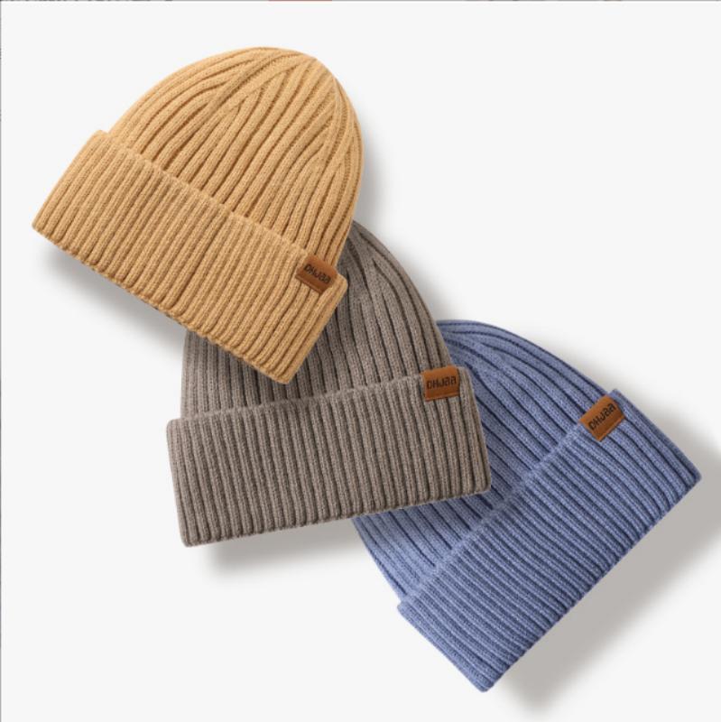 9 цветов Кепка мужская и женская осень-зима колледж бархатный стиль ветрозащитная и теплая однотонная вышитая вязаная шапка