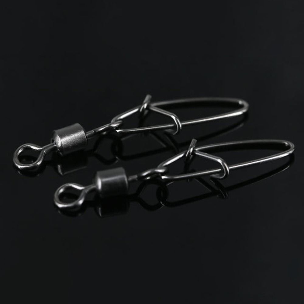 Stainless Steel 1#-8# Heavy Duty Ball Fishing Snap Connector with Pin Bearing Barrel Rolling Swivel