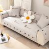 Nordic Sofa Cushion Four Seasons Universal Leave Embroidered Non-Slip Cotton Cushion Living Room Sofa Cover Furniture Protective