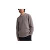 Uniqlo Однотонный фактурный пуловер с круглым вырезом и длинным рукавом, вязаный свитер, унисекс, темно-бежевый 461408-32