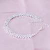 Waterproof stainless steel anklet, tennis anklet, women's heart-shaped butterfly anklet, women's summer beach foot jewelry