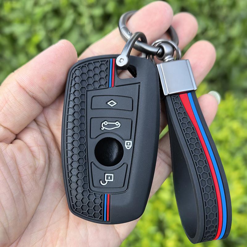 Fashion Silicone Car Remote Key Case Cover For BMW 1 3 5 7 Series X1 X3 X4 X5 F10 F15 F16 F20 F30 F18 F25 M3 M4 E34 Keychain