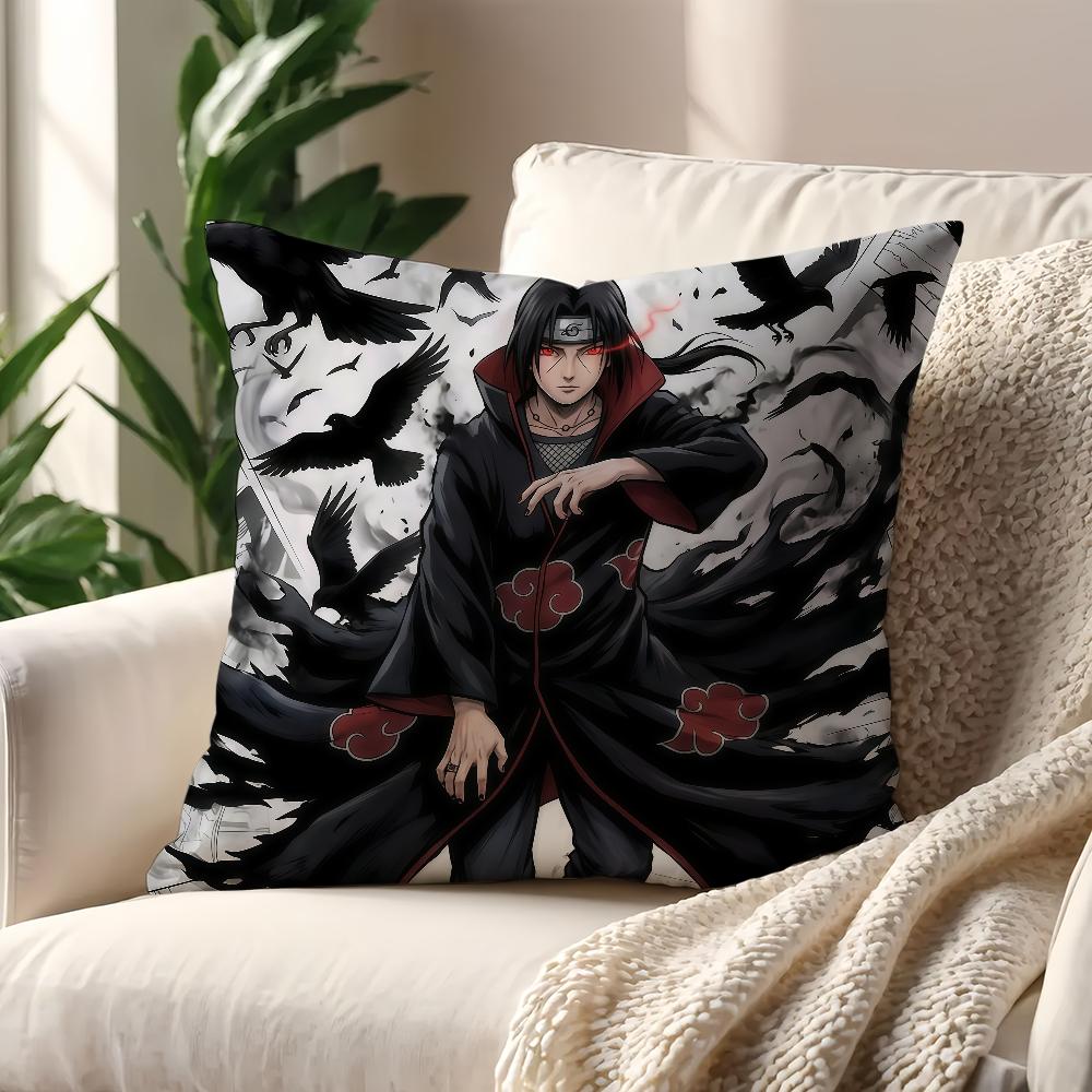 IItachi UUchiha Anime NNaruto cushion cover For Pillow Printing Sofa Decoration Home Car Room Coffee Office Nordic Simplicity