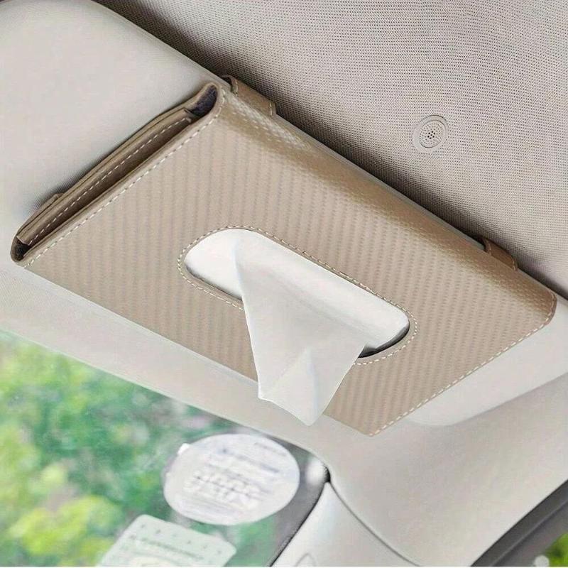 Universal Car Sun Visor Tissue Box Holder Portable Auto Paper Towel Storage Organizer for Travel and Rides