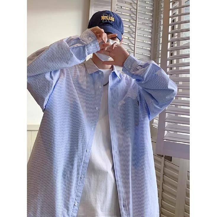 Рубашка с длинным рукавом с буквенным принтом 2024 года в японском стиле в стиле Гонконга, свободная рубашка для мальчиков, летнее модное универсальное повседневное пальто