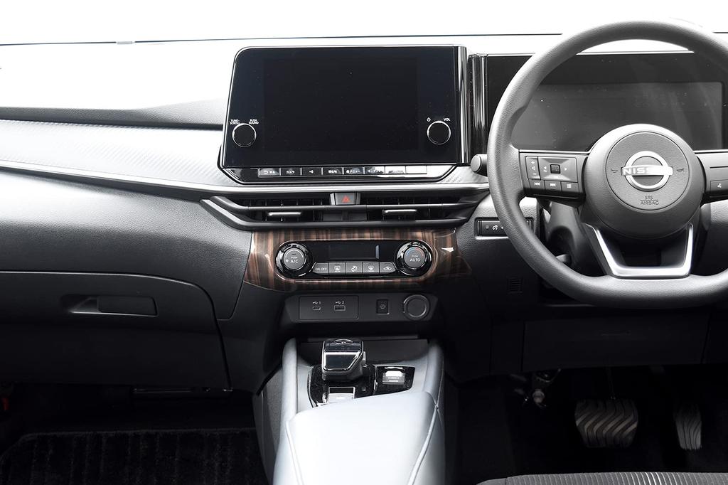 Панель кондиционера SecondStage Nissan Note E13 Aura FE13 в стиле черного дерева SHN0196BCW e-POWER