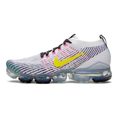Air VaporMax 3 Белые Динамичный Желтый Кроссовки для Бега AJ6900-103