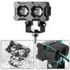 DC12-80V Мотоциклетный светодиодный прожектор с двумя линзами Прожектор Мотоциклетный вспомогательный противотуманный фонарь Двухцветный белый желтый свет
