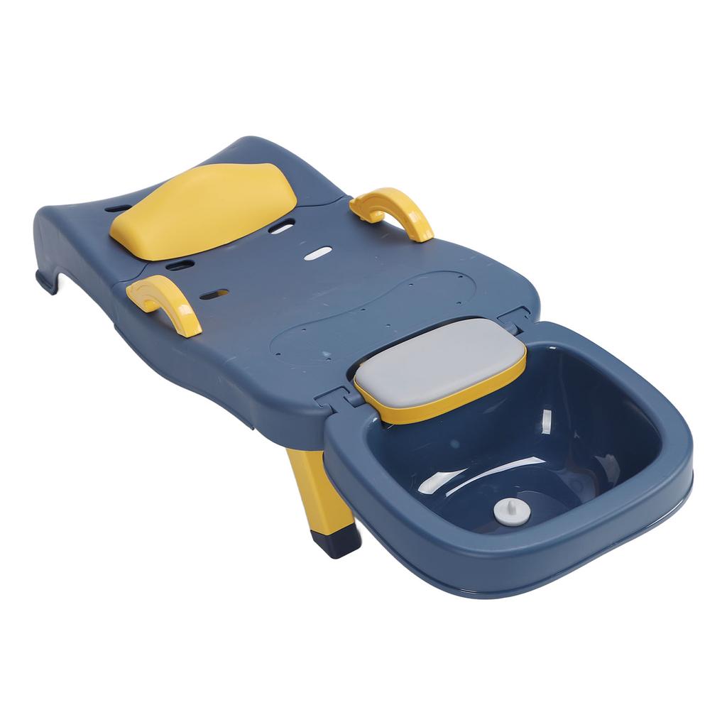 Kids Shampoo Chair Foldable Prevent Slip Toddler Hair Washing Chair with Shampoo Basin for 0 to 10 Years Old Child