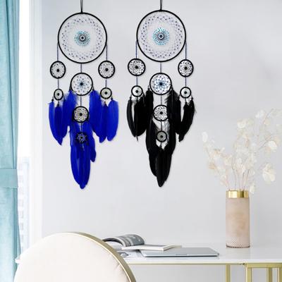 Yousheng Devil Eye Feather Dream Catcher Home Office Living Room Bedroom Wall Art Handmade Hanging Dreamcatcher Decoration Ornate Cuestion