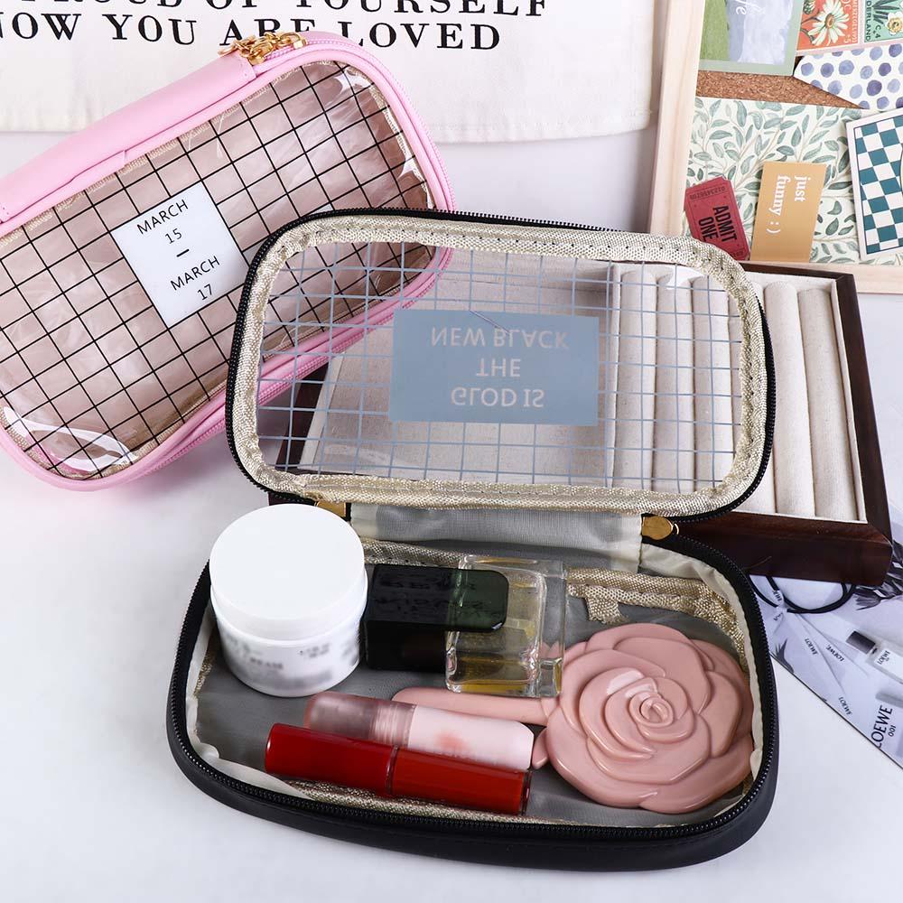 Student Large Capacity Plaid Printed Desktop Storage Bags Stationery Bag Pen Bag Pencil Pouch