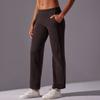 Corduroy Wide Leg Pants High Waist Sports Running Yoga Pants Women Casual Loose Pockets Pants