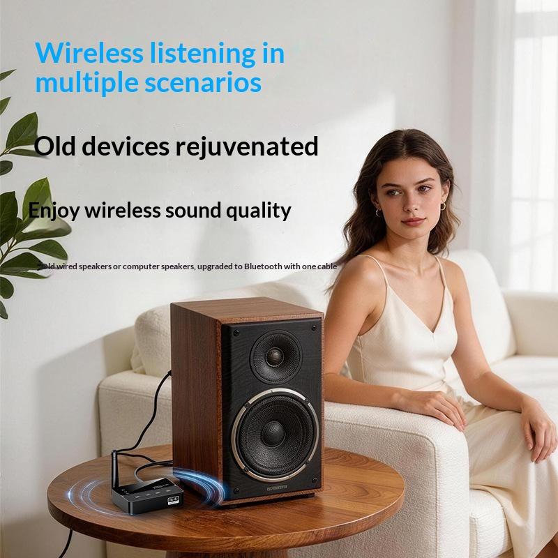 Bluetooth 6 Wireless Transmitter Receiver HiFi Sound Adapter 20M Long Range 1Pcs for Car TV Gaming Audio Devices