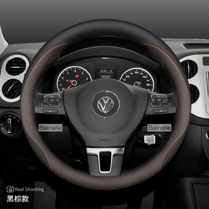 Для Volkswagen VW T- Roc ID7 Polo Arteon Taigo T-corss Чехол на руль автомобиля, Кожаный чехол на руль 38 см Аксессуары