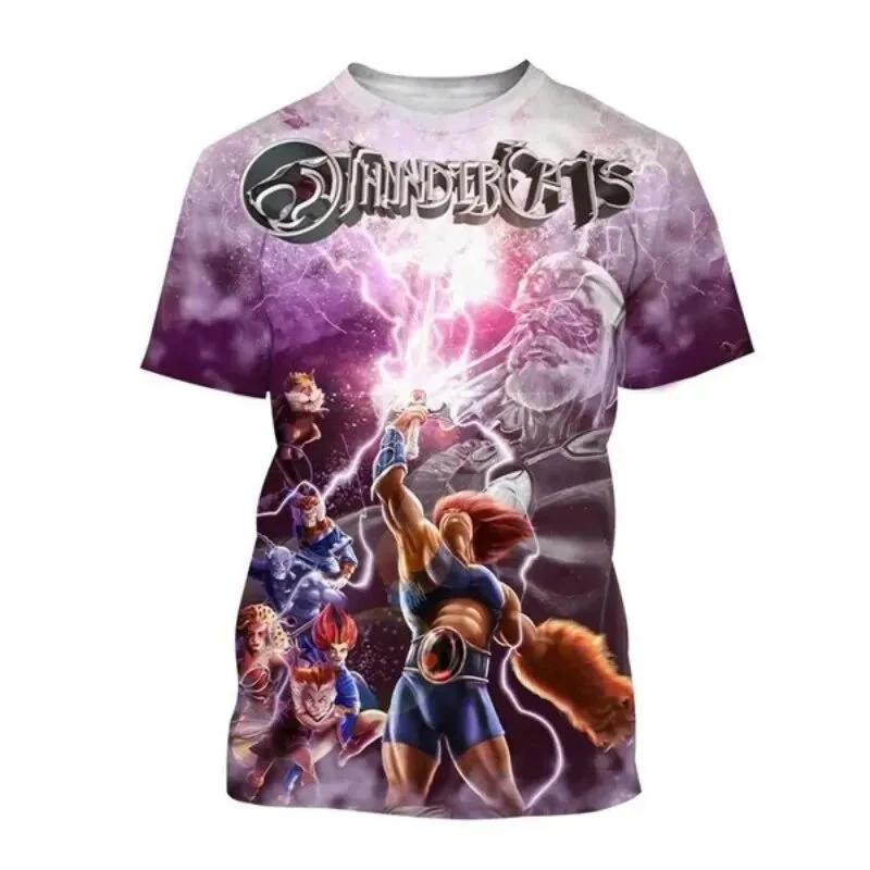 Hot Anime Thundercats 3D Print T-Shirts for Men Summer Fashion Streetwear Short Sleeve T Shirt O-Neck Tees Tops Clothing
