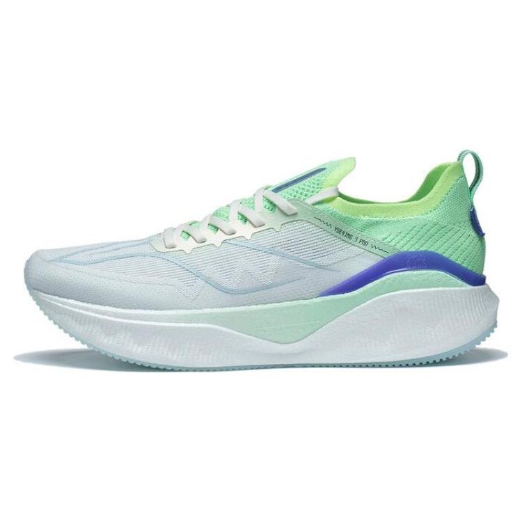 Li Ning YueYing 3.0 Pro Текстиль, ТПУ Амортизация Нескользящая Низкие Марафонские Беговые Кроссовки Унисекс Белый Голубой ARHT017-2