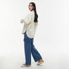 LAP Cargo Wash Contrast Drawstring Long Wide Pants Aq1Dp265