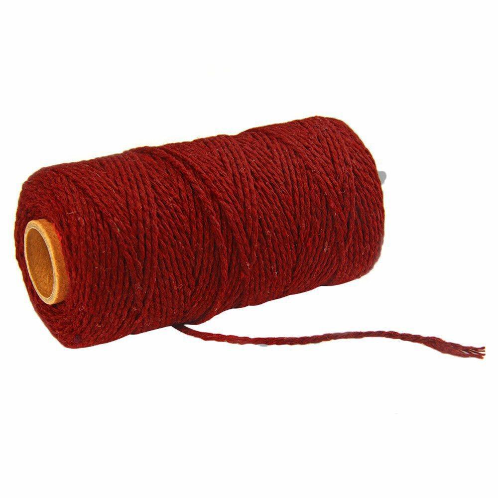 Multicolor 100m Long/100Yard Crafts Macrame DIY Twisted Cord Cotton Rope Home Textiles Linen String
