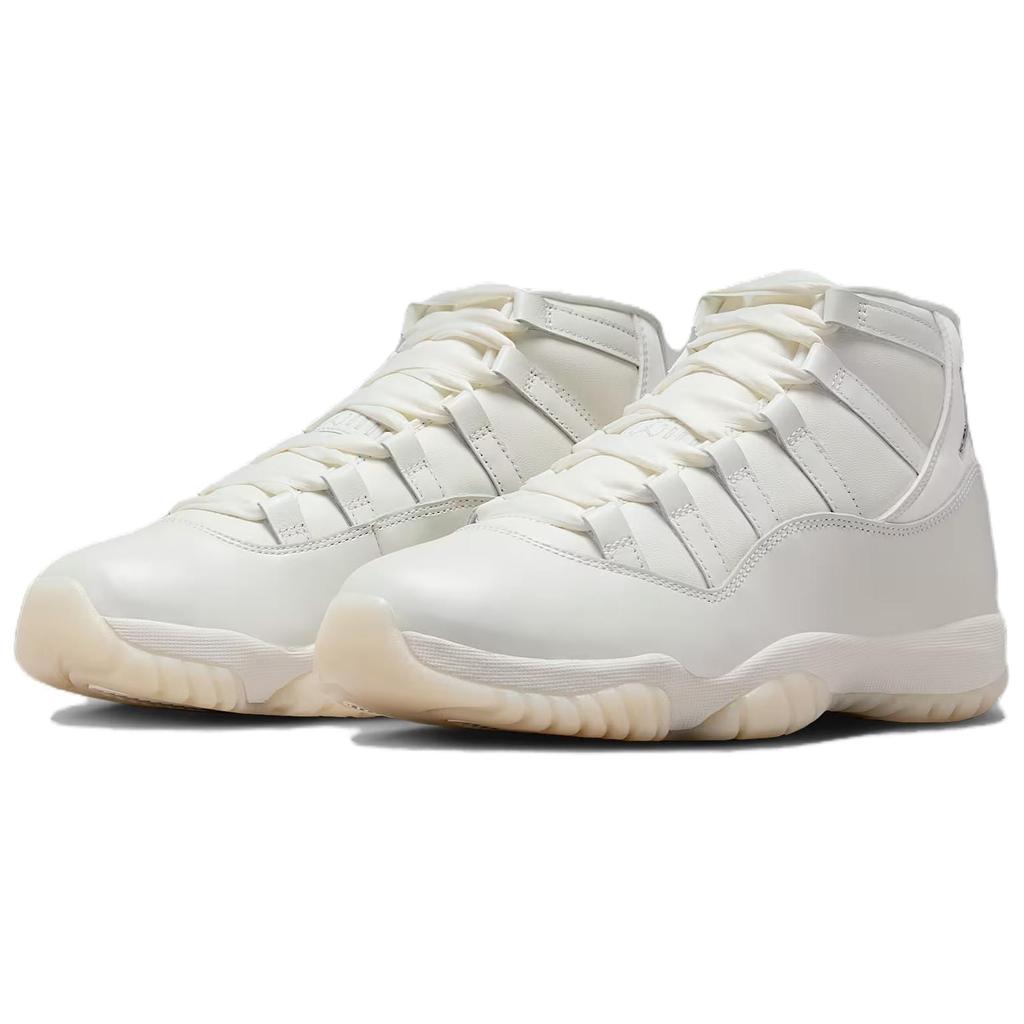 Jordan Air Jordan 11 Mid top Винтажные Баскетбольные Кроссовки Женские Жемчужно-Белые AR0715-110