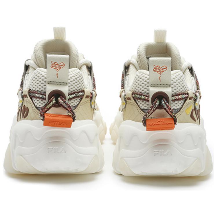 Fila FLUID 5 WAFFLE Дышащие и легкие Низкие Кроссовки на массивной подошве Женские Белый Коричневый F12W422109FSM
