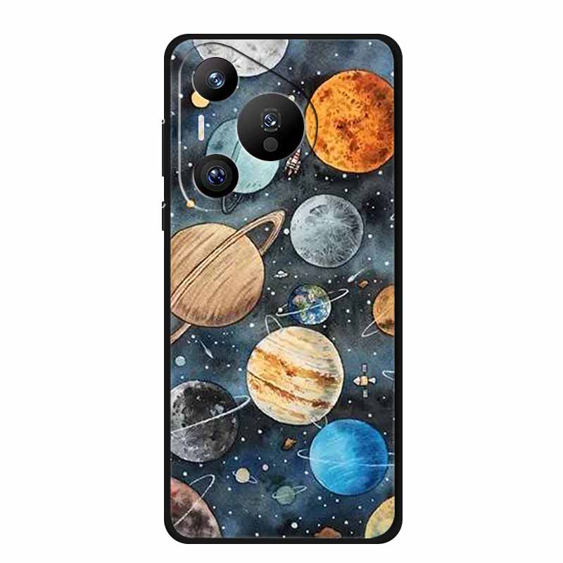 Чехол для телефона Huawei Pura 70 Pro Модный Черный Силиконовый Мягкий Задний Чехол-Крышка Для Huawei Pura 70 Pro Чехол 70Pro Pura70 Pro Корпус