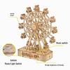 DIY 3D Wooden Ferris Wheel Puzzle: High Difficulty Mechanical Music Box Model