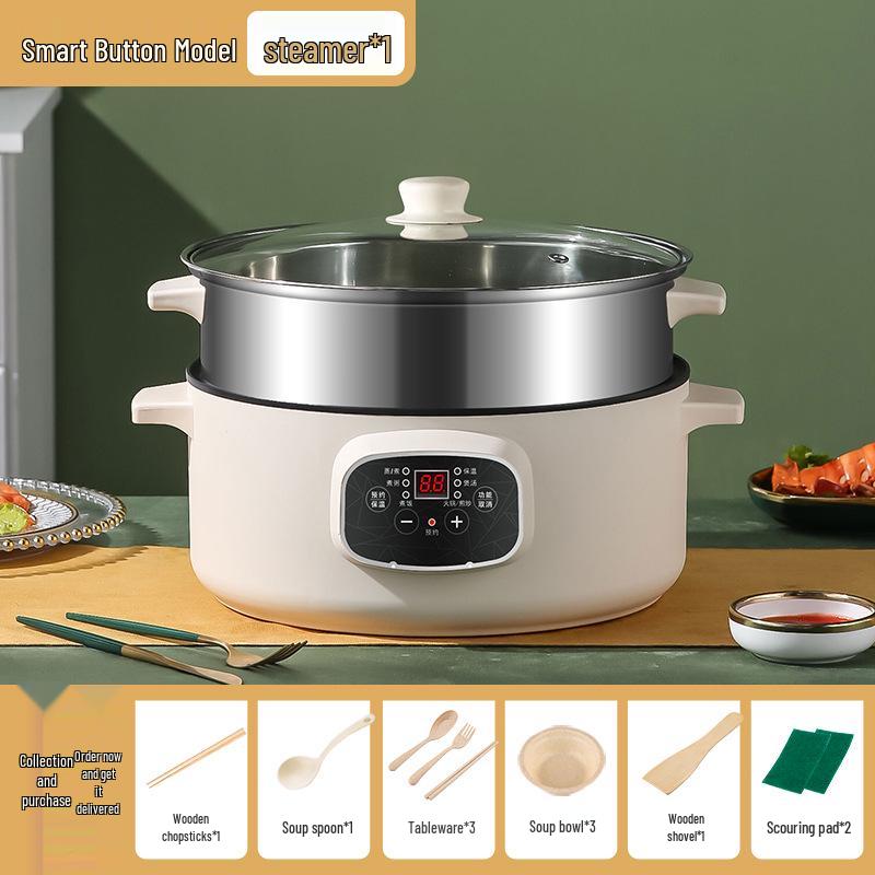 Интеллектуальная многоуровневая электрическая пароварка: Большая емкость, трехслойный, для многофункционального домашнего использования