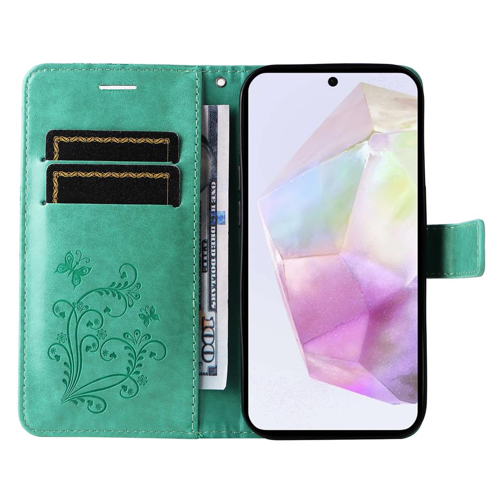 Чехол-кошелек для Samsung Galaxy A36 5G, кожаный чехол для телефона с цветочным и бабочковым принтом, подставка