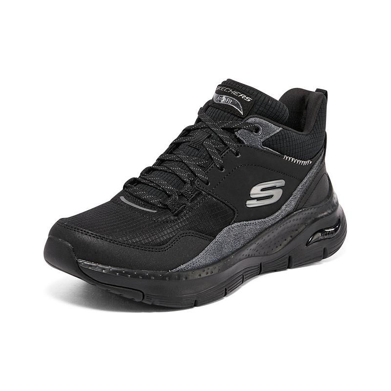 Skechers Arch Fit Ткань Синтетическая кожа Мягкие Удобные Спортивные Низкие Повседневные Обувь Женские кроссовки Черный 149775-BBK