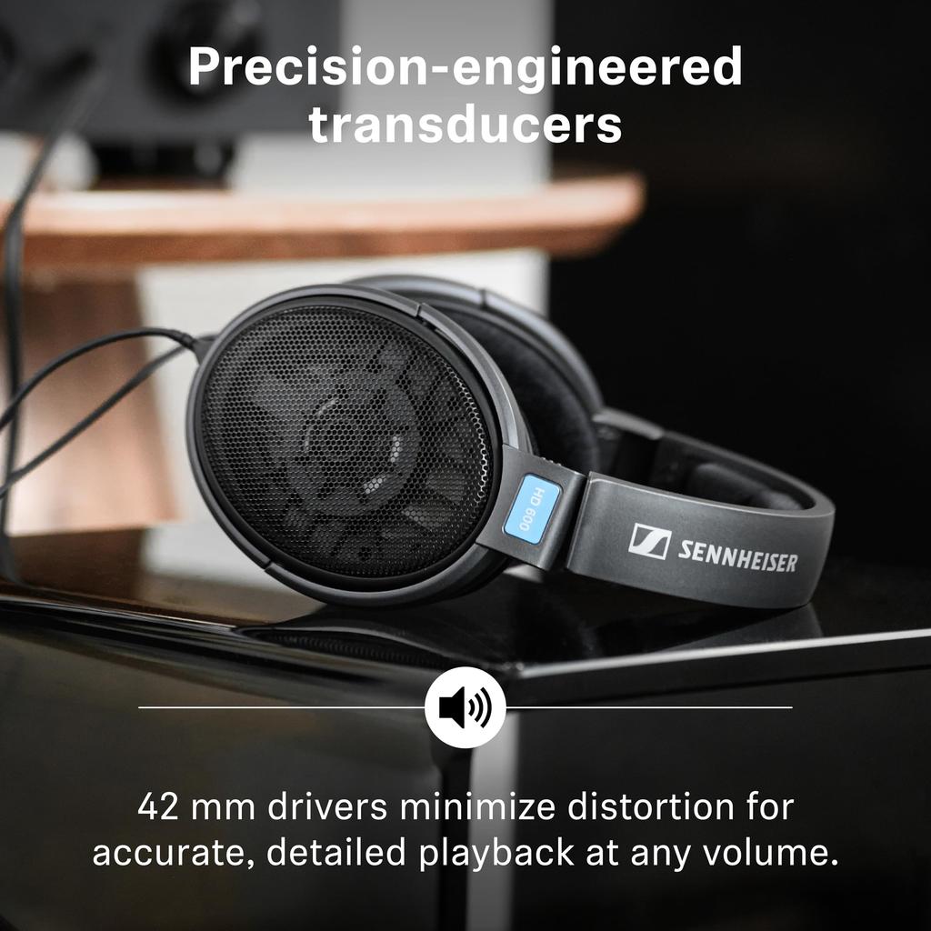 Sennheiser HD 600 Проводные наушники динамические проводные наушники с широкой звуковой сценой и высоким идеальны для музыки с металлической сеткой черные –