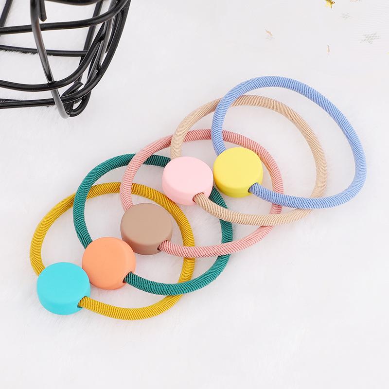 Высокоэластичные резинки для волос в форме сердца, медведя, круглой формы для женщин, резинка для волос, детские, детские, милые, конфетных цветов, ободки для волос, аксессуары для волос