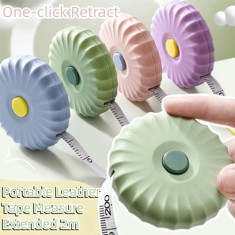 Multifunctional 2M Tape Measure One Click Rebound Body Measurements Clothing Tailor