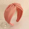 Middle Cross Fashion Headband Women Hair Fabric Craft Solid Color Tie Headdress Hairpin