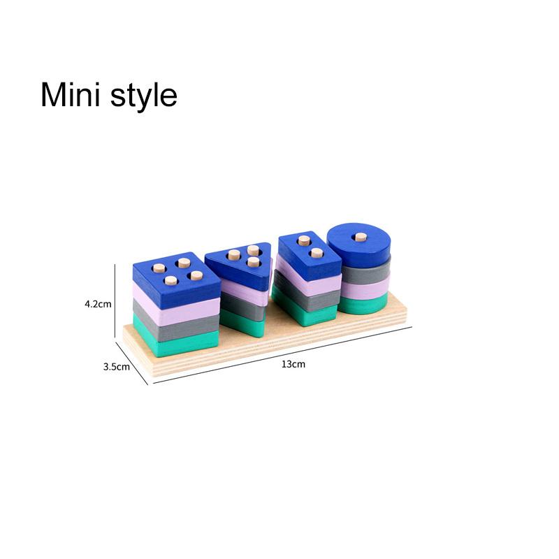 Детские деревянные игрушки Часы Радужная башня Гусеница Вокруг бусин Подбор форм Детская игрушка Монтессори для раннего развития TMZ