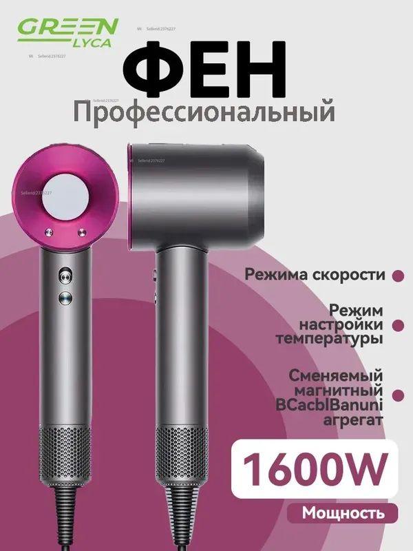 Xiaomi Фен DS5+1 2600 Вт, 3 скорости, количество насадок 5, темно-синий