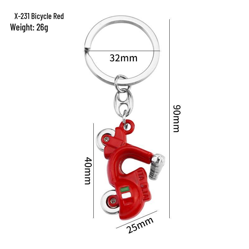 Custom Safety Keychain: Construction & Fire Helmet with Extinguisher