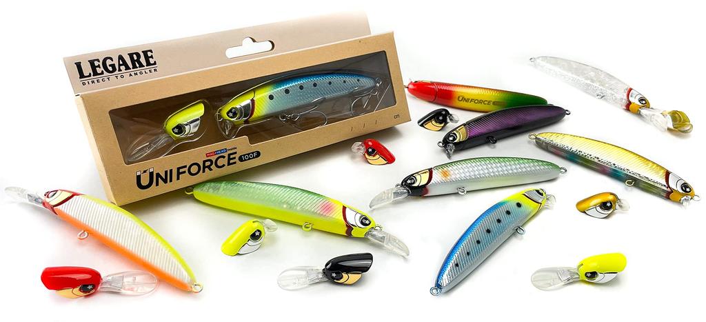 Раз два LEGARE UNIFORCE100F приманка миноу на окуня, действия! (Искрящийся Чистый)