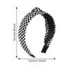 Simple Checkered Hairband Makeup Washing Solid Hair High Forehead Headband  Versatile Commute Hair Accessory for Women