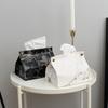 Tissue Case Box Container Leather Marble Pattern Napkin Tissue Holder Papers Bag Cosmetic Box Case Pouch Organizer